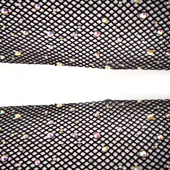 CHEEKY - DIAMANTE FISHNET GLOVES