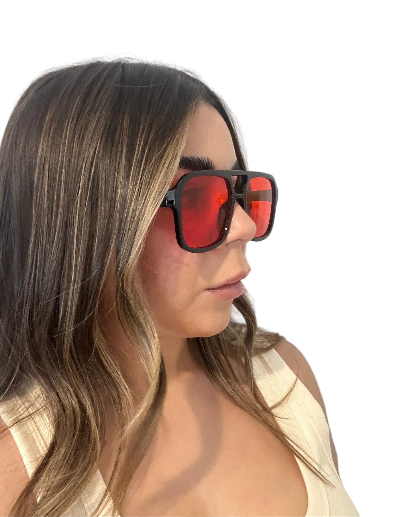 AURA VISION SUNGLASSES - BLACK/RED