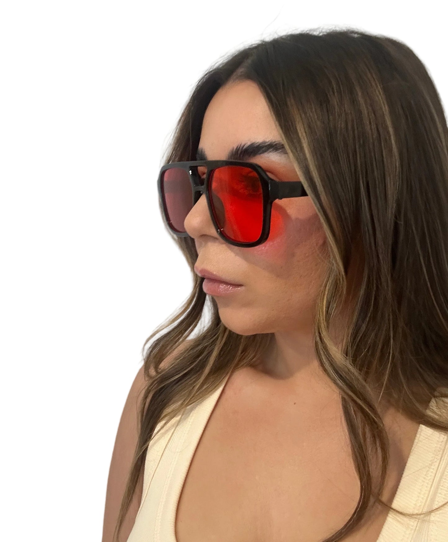 AURA VISION SUNGLASSES - BLACK/RED