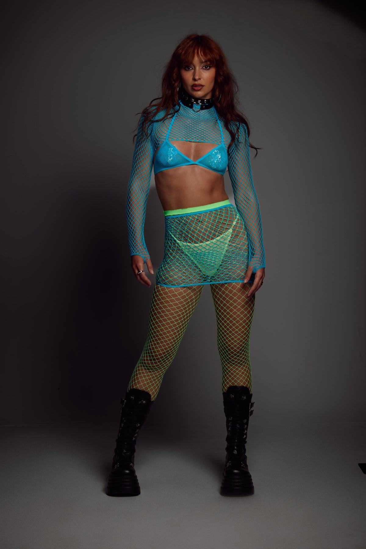 ICE SPICE - THREE PIECE FISHNET SET