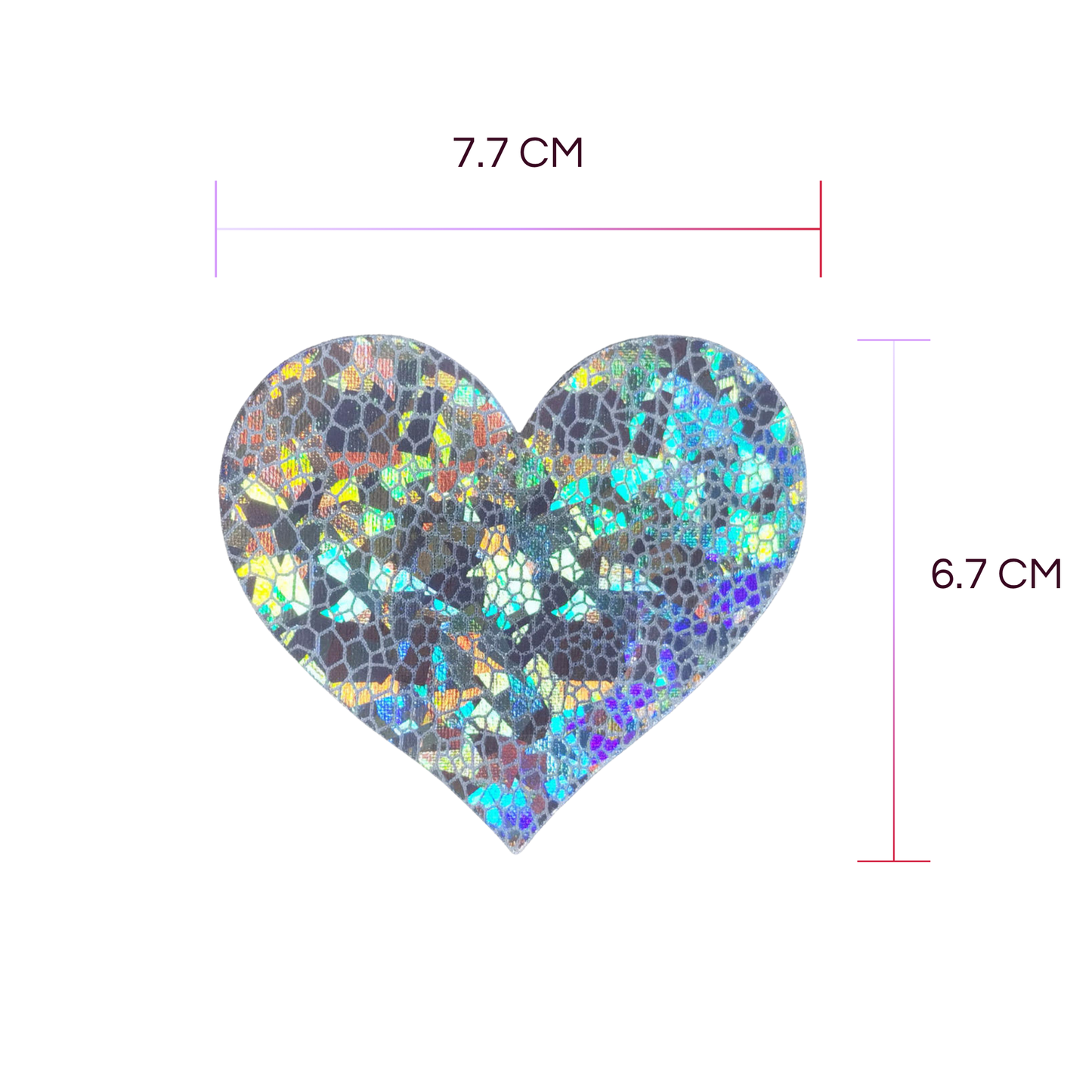 EUPHORIA (HEART) - HOLOGRAPHIC NIPPLE PASTIES