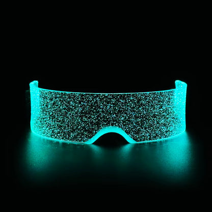 ELEKTRA - GLITTER FRAME LED RAVE GLASSES (7-COLOUR GLOW)