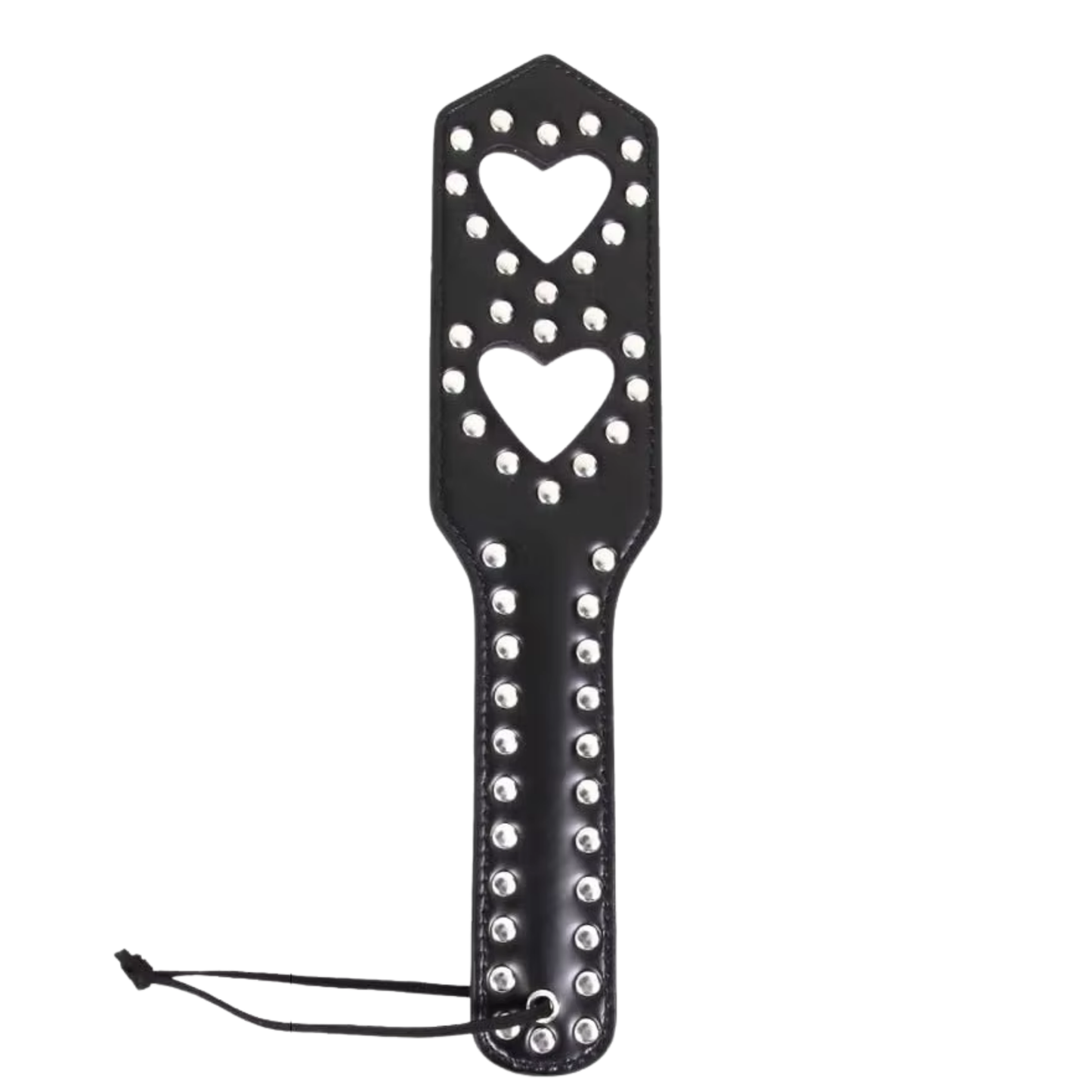 GOOD GRL - BLACK STUDDED HEART PADDLE
