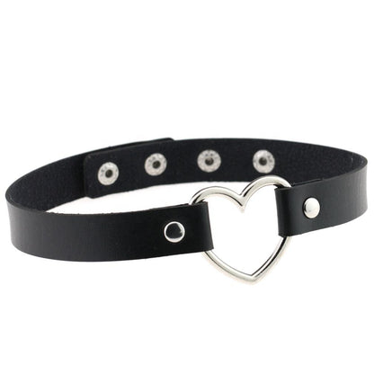 LOVE LOCK LEATHER CHOKER