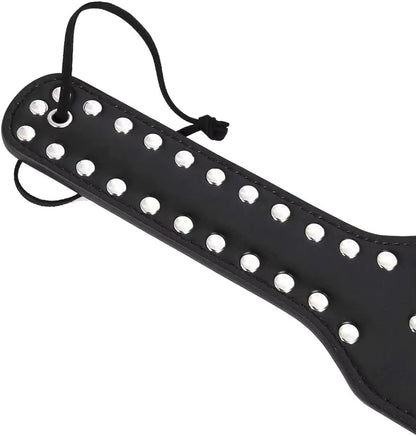 GOOD GRL - BLACK STUDDED HEART PADDLE