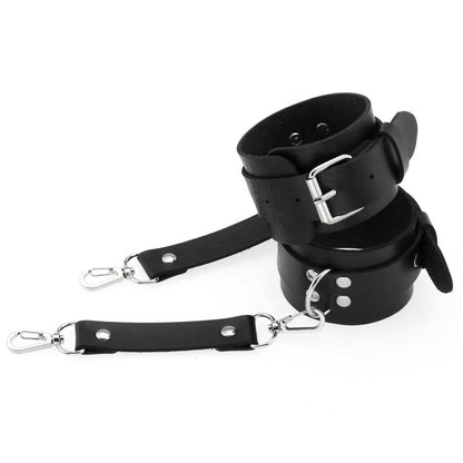 LILITH - BLACK LEATHER CUFFS