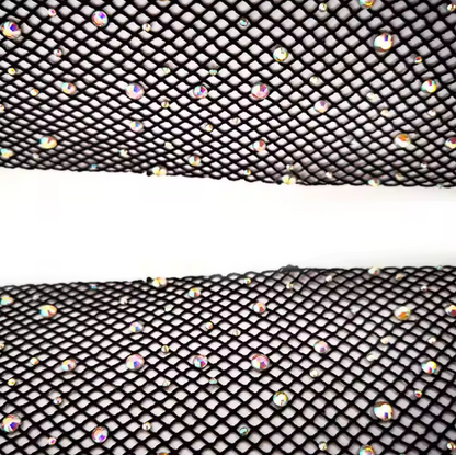 CHEEKY - DIAMANTE FISHNET GLOVES