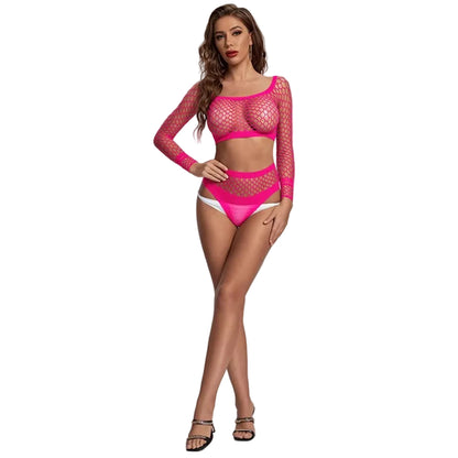 PIXIE - FISHNET RAVE SET (HOT PINK)