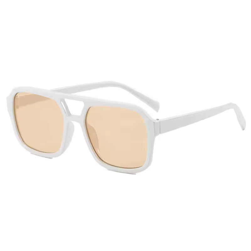 AURA VISION SUNGLASSES - WHITE/BROWN